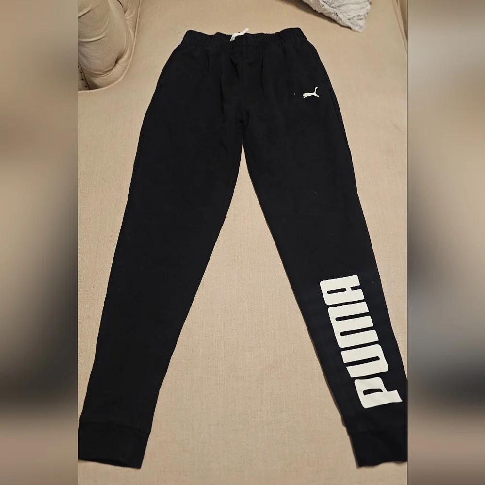 Boys PUMA Active Pants Joggers NWT Skinny Size 10